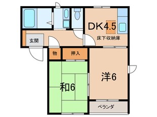 グリーンパークＢ棟の物件間取画像